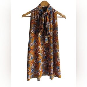 Umgee Floral Tie Up Top Size Small